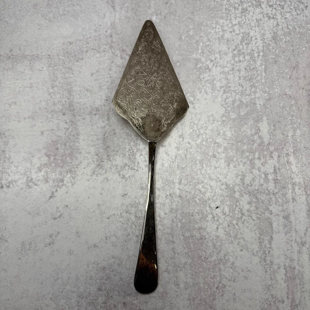 Vintage Silver Plated Pie‎ Serving Utensils 5 Set - Gorham Heritage Salad Tongs